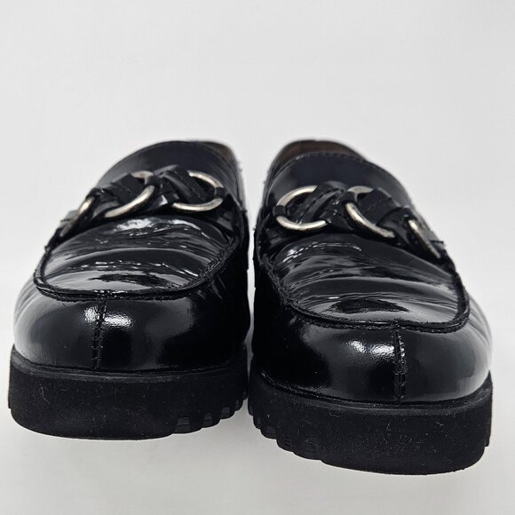 Paul Green Black Patent Lug Sole Leather Loafer, Size 4.5 UK/6.5 US - Picture 3 of 8